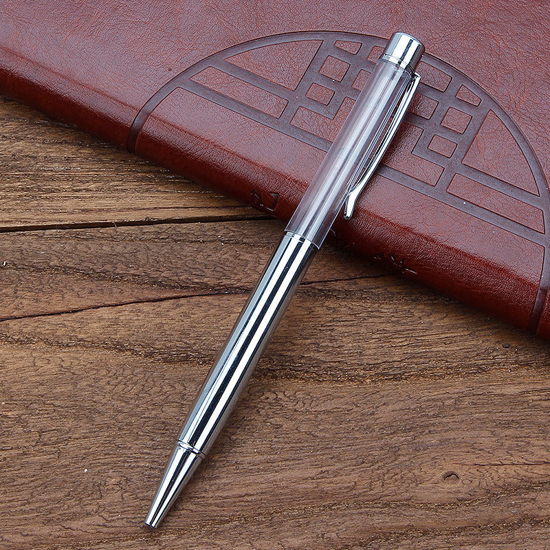 Wholesale Crystal Sequin Quicksand Into Oil Floating Handmade Empty Rod Diy Metal Ballpoint Pen